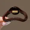 Presilha de Cabelo com Toque de Luxo, Presilha Grande de Tubarão para a Parte de Trás da Cabeça, Grampo de Cabelo com Laço para Penteados Presos, Adequado para Cabelos Grossos