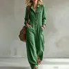 Ropa de mujer transfronteriza europea y americana 2026, nuevo mono casual de moda de otoño con bolsillo y cuello en V de manga larga