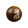 Madera de azufaifo incrustada con plata, Cuentas sueltas de la Fortuna de los Cinco Truenos de Tianshi, Joyería popular taoísta incrustada de sándalo púrpura, Accesorios de joyería de estilo nacional con cuentas