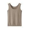 Suéter de Cashmere Puro para Mujer, Hilo Peinado 68/3, Tejido de Punto de 16 Agujas, Ajustado, Chaleco, Cuello Redondo, Básico, Casual, Forma de I