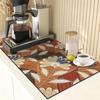 Tapete para máquina de café transfronteiriço tapete de bancada de lama de diatomáceas tapete de proteção para balcão de cozinha tapete isolante lavável tapete de drenagem absorvente mesa