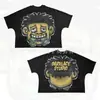 2026 Verano Hip-Hop Dibujos Animados Patrón Nuevo Transfronterizo Camiseta Estampada Estilo Harajuku Ropa de Manga Corta para Hombre