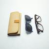 25 Nuevas Bolsas para Gafas de Piel Genuina Color de Contraste Hebilla Magnética Apertura y Cierre Primera Capa Piel de Vaca Cuero Curtido Vegetal Estuche para Gafas Ultra Delgado Fabricante Stock Listo