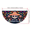 Bandeiras Transfronteiriças do Dia dos Mortos, Decorações Personalizadas para Feriados, Arranjos para Festas, Bandeiras em Forma de Leque para Jardim Amazon, Bandeiras Semicirculares Personalizadas