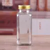 Frasco de Vidro Transparente Quadrado para Especiarias Abertura Selada Tampa Frasco para Temperos Utensílios de Cozinha Pote para Especiarias Fábrica Direta