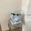 Bolsa Cesta de Legumes Portátil para Mulheres 2026 Primavera Nova Moda Texturizada Bolsa Balde Bolsa Transversal Bolsa de Ombro Casual Tendência