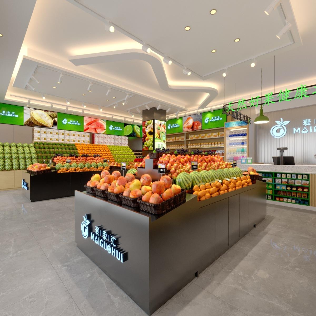 整店输出 水果店 货架展示柜006