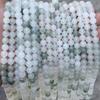 Xinjiang Tianshan Perlas Sueltas Verdes Perlas Redondas de Jade Perlas Verde Hielo Flores Flotantes Pulsera de Cuentas DIY Accesorios de Joyería para Pulsera