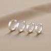 Aretes de Plata S925 para Mujer, Lujo Accesible, Aretes de Alta Gama, Aretes Simples de Nicho para el Cartílago, Anillos Lisos, Aretes Ins, Venta al por Mayor de Joyería