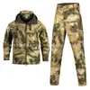 Conjunto de Chaqueta y Pantalones Soft Shell para Hombre Otoño e Invierno, Chaqueta para Exteriores, Ropa Cálida para Ciclismo, Traje Deportivo para Montañismo, Cortavientos de Piel de Tiburón
