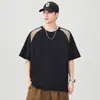 Nueva Camiseta de Manga Corta con Cuello Redondo de Verano Marca de Moda para Hombre Tops Deportivos Casuales Simples Versátiles Ropa para Hombre Transfronteriza