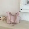 Bolsa de Ombro Única Simples Cor Sólida Personalidade Casual Tendência Feminina 2026 Verão Nova Elegante Bolsa Tote Casual