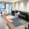 Nordic sala de estar grande tapete sofá mesa de centro luz luxo moderno minimalista quarto tapete casa totalmente coberto cristal veludo tapete