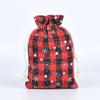 Nueva bolsa de regalo navideña de algodón y lino con cordón para guardar joyas, dulces y decoración navideña.