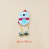 Broche de Boneca Sino de Natal de Pelúcia Desenho Animado DIY Alce Fofo Boneco de Neve Árvore de Natal Acessórios Acessórios Atacado
