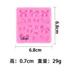 Molde de silicona líquida para hornear DIY tamaño lazo molde para flor de azúcar herramientas para pastel arcilla polimérica jabón hecho a mano