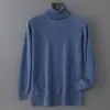 Baicai Rong Suéter Nuevo de Lana Pura Otoño/Invierno para Hombre Cuello Solapa Tejido de Punto Negocios Casual Simple Capa Base de Punto