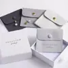 Saco de Embalagem Personalizado para Joias Dupla Face, Saco de Armazenamento com Tampa Flip-Top, Envelope para Joias, Saco Protetor de Veludo Microfibra