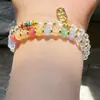 Pulsera Popular Duobao de Cristal Arcoíris con Cuentas 2025 Diseño Retro Pequeño y Fresco Versátil Lujo Accesible Joyería de Mano de Gama Alta