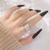 Joyería Europea y Americana Transfronteriza, Anillos de Mujer Elegantes y Únicos, Anillos Abiertos Irregulares Huecos Simples y Versátiles
