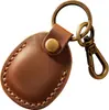 Adequado para Capa Protetora de Apple Airtag, Chaveiro Retrô, Porta-Cartão Sensor, Porta-Cartão de Acesso em Couro Bovino Artesanal