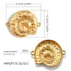 Moda Europea y Americana Transfronteriza Metal Dorado Concha de Caracol Doble Agujero Accesorios para Ropa, Accesorios de Vestimenta, Decoraciones de Playa