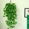 Decoração de Parede Suspensa de Planta Verde Simulada, Trepadeiras de Flores Artificiais, Folhas Artificiais de Plástico, Decoração de Teto, Folhas Simuladas de Alta Qualidade