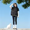 Nuevo Chaleco de Punto Patchwork de Algodón para Mujer 2026 Otoño/Invierno Corto Holgado Diseño de Cuello Alto Sentido del Diseño Chaleco Capa Ropa de Abrigo