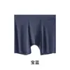 Ropa Interior Masculina de Seda de Hielo, Longitud Extendida, Anti-Rozaduras, Sin Costuras, Transpirable, Talla Grande, Delgado, Boxer Briefs para Deportes y Correr