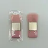 Pó Blush Rosa Pequeno Pincel Plano Acessórios Portáteis Pincel Cabelo de Fibra Pincel de Maquiagem Pincel para Contorno Rouge