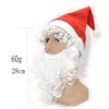 Peluca y barba de Papá Noel, cabello largo y rizado europeo y americano, peluca de Jesús, peluca y barba blancas y marrones de Navidad