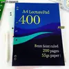 Cuaderno Fino Rayado A4 55g 200 Páginas Alta Calidad Preparación de Exámenes Estudiantes Cuaderno de Borrador Práctica Páginas Divididas Extra Grueso