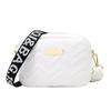 Bolsa Transversal Pequena Quadrada com Alça de Ombro Estampada 2024 bolsas femininas Bolsa de Comércio Exterior Bolsa Feminina Estilo Coreano Padrão Ondulado Bolsa Bordada