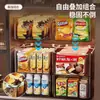 Cesta de Almacenamiento Escritorio Snacks y Misceláneas Caja de Almacenamiento Gabinete Plástico Rectangular Transparente Acrílico Caja de Almacenamiento