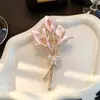 Nova Broche de Liga Alta Gama Nicho Feminino Atacado Peônia Pino de Alta Gama Casaco Terno Broche Versátil de Alta Gama