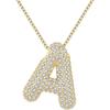 Europa y Estados Unidos joyería transfronteriza nuevo collar de 26 letras inglesas femenino incrustado circón nicho temperamento cadena clavicular nkb798