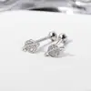 Planeta Incrustado de Diamantes Piercing Brillante para Lengua Acero de Titanio Joyería Anillo para Lengua de Acero Inoxidable Piercing para Lengua Dulce Fresco Punk Transfronterizo
