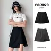 Falda de traje irregular de cintura alta para mujer talla grande, nuevo estilo de verano 2026, minifalda de línea A adelgazante con abertura para damas talla grande