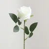 Flor de rosa artificial individual, decoración para sala de estar del hogar, arreglo de boda, paisajismo de cascada de rosas, accesorio para fotografía