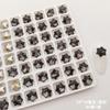 Explosiones de sonido de sacudida 8*8mm copo de nieve taladro de uñas puntiagudo color mágico japonés taladro de vidrio para uñas accesorios DIY decoración de uñas
