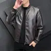 Casaco masculino de atacado primavera e outono jaqueta de couro popular coreana jaqueta PU casaco bonito de motocicleta geração de voz trêmula