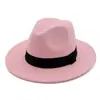 Chapéu de Feltro Preto Estilo Inglês Retrô com Fita Preta Chapéu Topper para Festa Viagem Cavalheiro Aba Larga de Lã Quente Chapéu Jazz