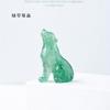 Cross-border Natural Crystal Little Wolf Carving Crystal Animal Raw Stone Ore Espécime Home Decoração Ornamentos