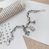 Pulsera de plata de ley 925 estilo japonés y coreano, instantáneamente rica, retro, diseño de personalidad ins para mujer, moda chic, pulsera de moneda de pony