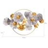 Sofá de Sala de Estar de Luxo Leve Parede de Fundo da Sala de Estar Pingente de Parede de Ferro Sala de Jantar Metal Tridimensional Decoração de Parede Decorações Criativas para Casa