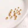 Relleno de Oro de 14K Color Duradero Flor Cortada en Rodajas Piezas Planas Pulsera Hecha a Mano DIY Rueda Espaciadora de Flor Cortada Cuentas Sueltas
