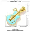 Colar Pingente Colar de Aço Titânio Doce Coração de Violino Pingando Óleo Transfronteiriço DIY Acessórios de Joias de Aço Inoxidável para Mulheres Torre