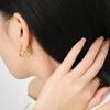 Aretes de Mariposa Amor Simple Elegantes Nicho Estilo Coreano Ins Moda para Mujer Distintivos Aretes de Acero al Titanio Chapados en Oro con Forma de Corazón