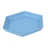 Prato hexagonal de trigo para frutas Amazon, prato de sobremesa para restaurante, prato de lanche de plástico, atacado do fabricante