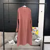 13 Vestido de Invierno Nuevo para Mujer, Cuello Semi Alto, Manga Larga, Vestido Largo de Punto de Lana
